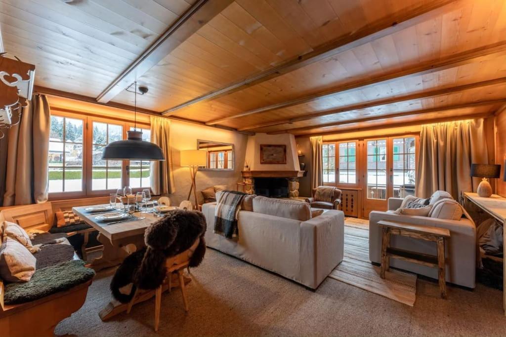Charming Alpine Apartment Gstaad Exterior foto
